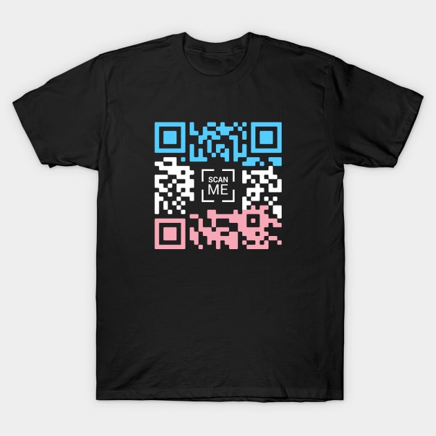 Trans QR Code T-Shirt by Pridish